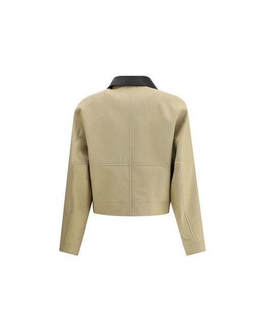 Givenchy Green Cropped Cotton And Wool Caban
