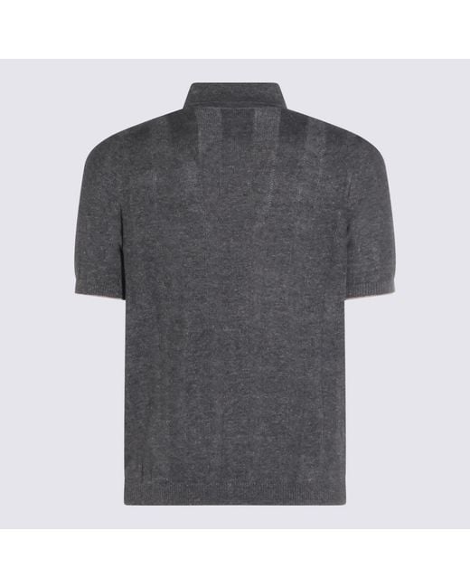 Brunello Cucinelli Black Linen Blend Shirt for men