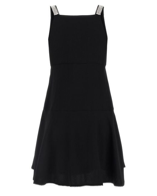 Giovanni bedin Black Studded Ribbon Dress Viscose