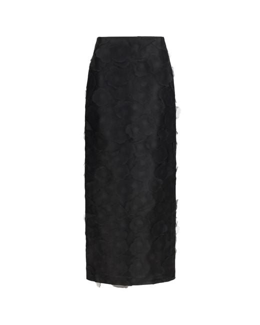 Max Mara Black Adepto Long Silk Skirt
