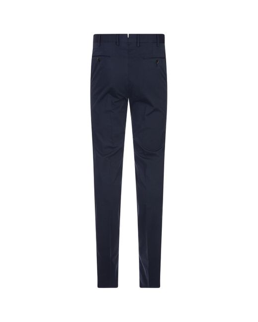 PT01 Blue Stretch Cotton Classic Trousers for men