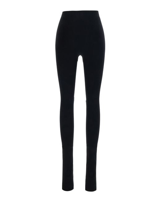 Gucci Black Leggings With Cut-Out Detail Tech Fabric Trousers