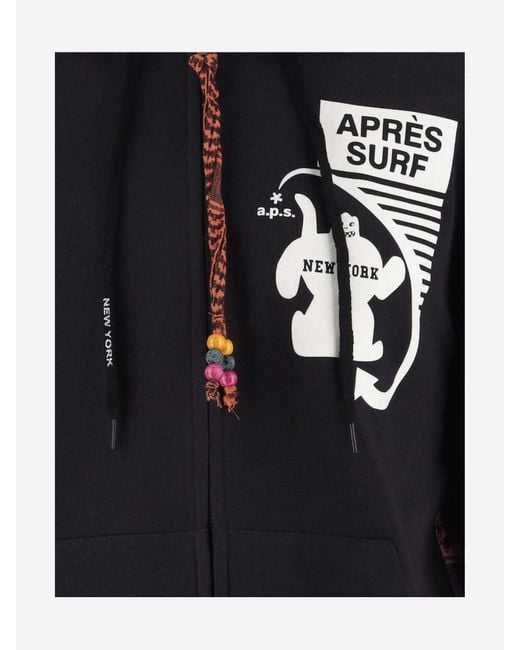 APRÈS SURF Blue Cotton Blend Sweatshirt With Logo