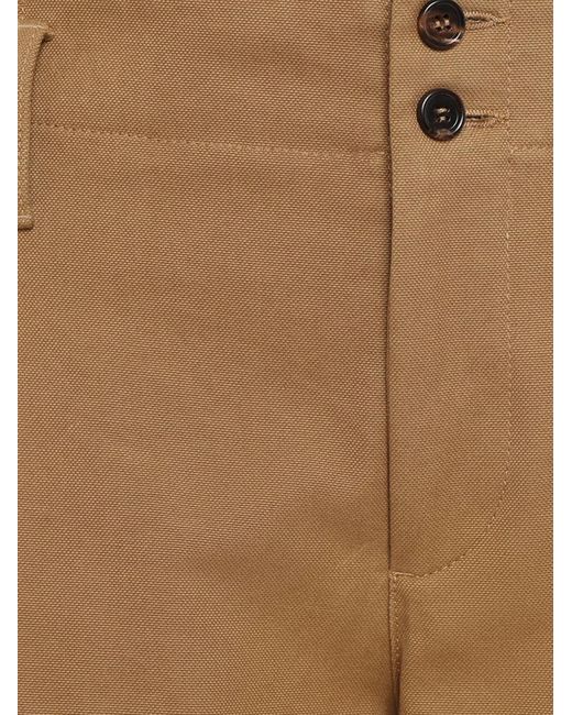 Chloé Natural Wide Leg Canvas Trousers