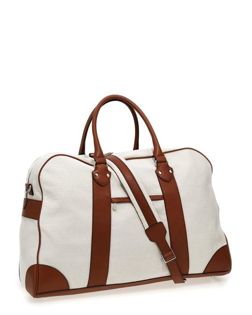 Brunello Cucinelli Brown Travel Duffel Bag for men