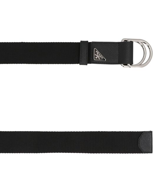 Prada Black Belt Re-Nylon Polyamide for men