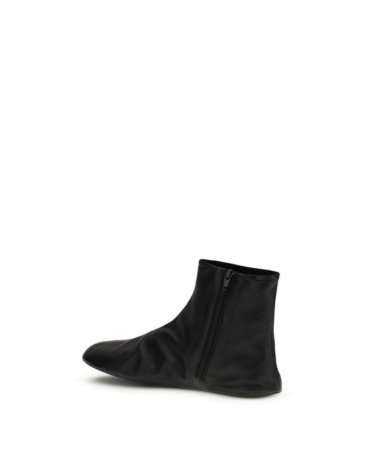 The Row Black Leather Ankle Boots Upper: Lambskin