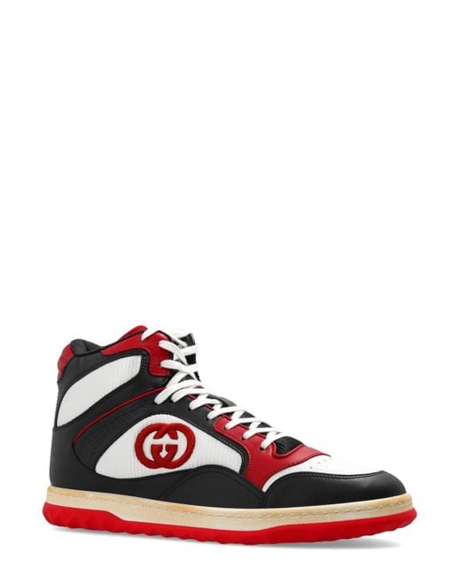 Gucci White Panelled High-Top Sneakers for men