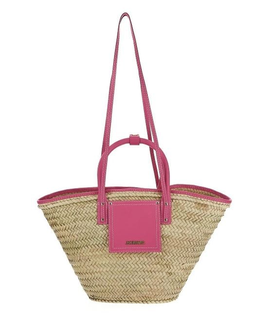 Jacquemus Pink Le Panier Soli Beach Basket Bag