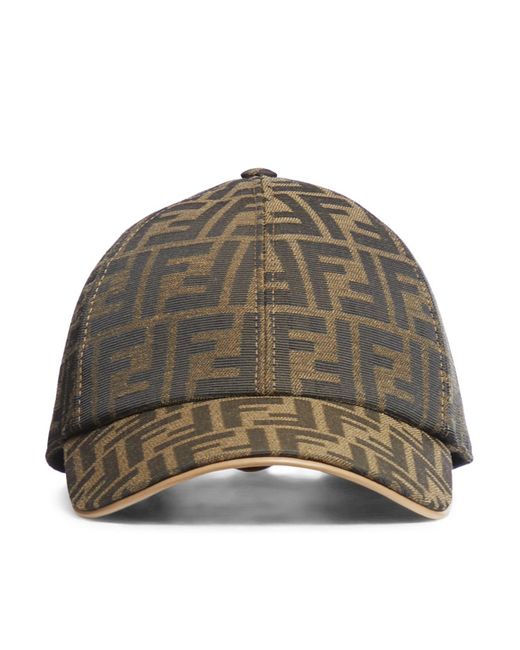 Fendi Brown Chic Jacquard Baseball Cap