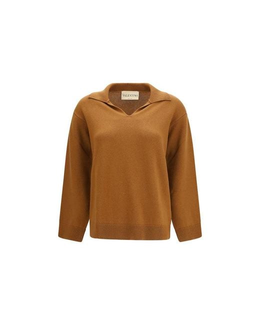 Valentino Garavani Brown Cashmere Sweater