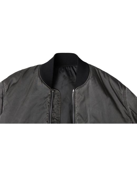 MM6 by Maison Margiela Black Bomber Zipper Pocket Sleeves Jacket Nylon Clothing for men