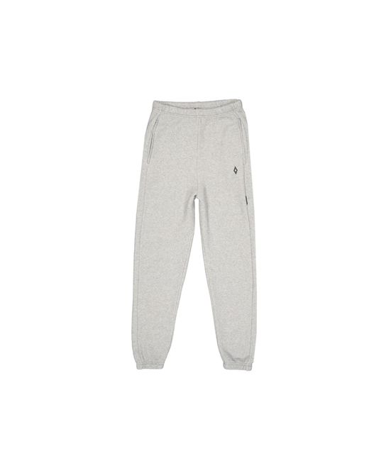 Marcelo Burlon Gray Cotton Sweatpants for men