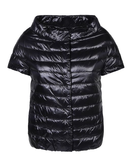 Herno Black Margherita Cape Jacket