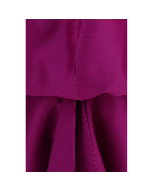 Balenciaga Purple Off-Shoulder Mini Dress