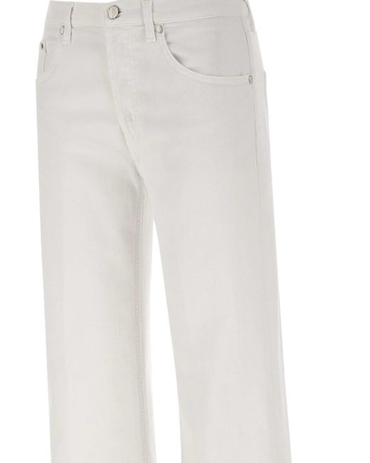Dondup White Jacklyn Cotton Jeans