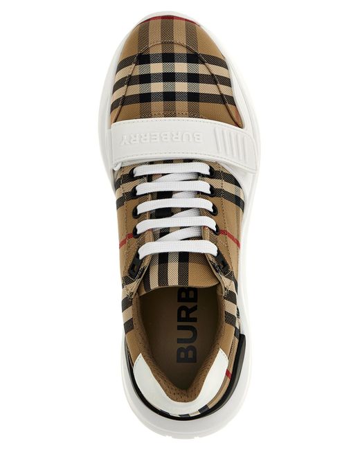 Burberry Natural Cotton Athletic Sneakers for men