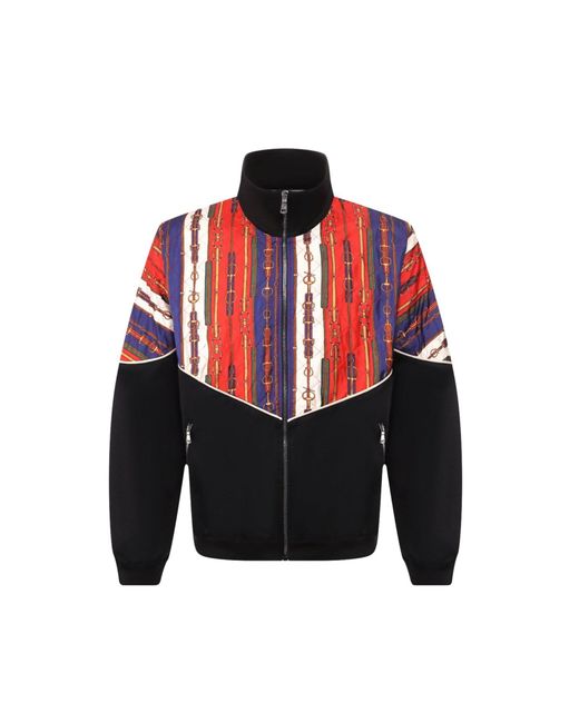 Gucci Black Flower Print Silk Bomber Jacket for men