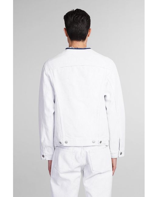 Maison Margiela Denim Jackets In White Denim for men