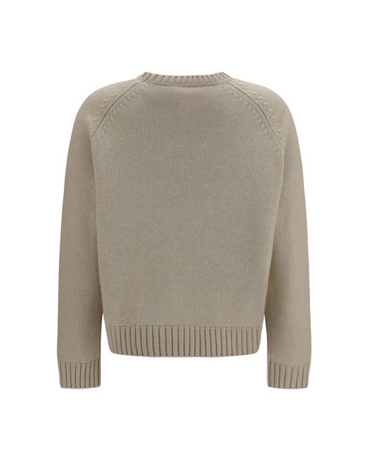 Loro Piana Gray Cashmere Crewneck Sweater Parksville (Capra Hircus)