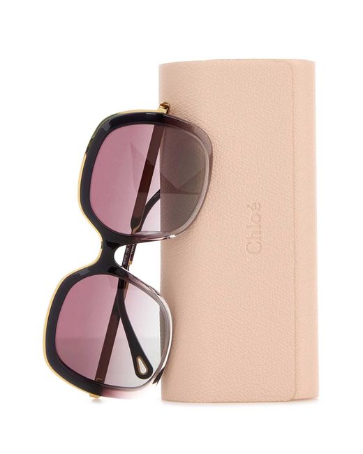サングラス CHLOE PURPLE ACETATE SUNGLASSES Chloé Purple Acetate Sunglasses | Lyst