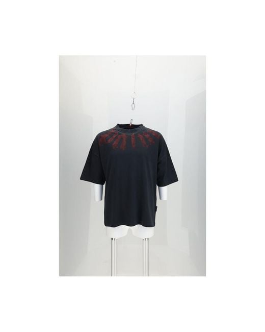 Palm Angels White Black Cotton T for men