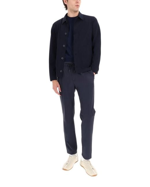 Herno Blue Scuba Jacket Polyamide Elastane for men