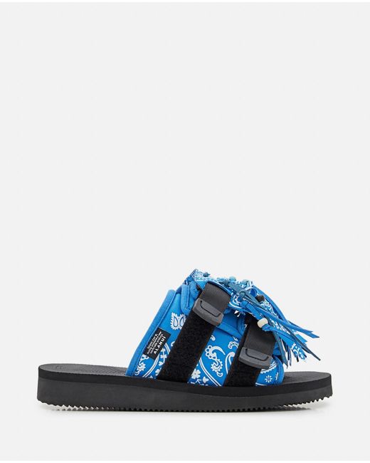 Alanui Blue Suicoke X Moto Fringed Slippers
