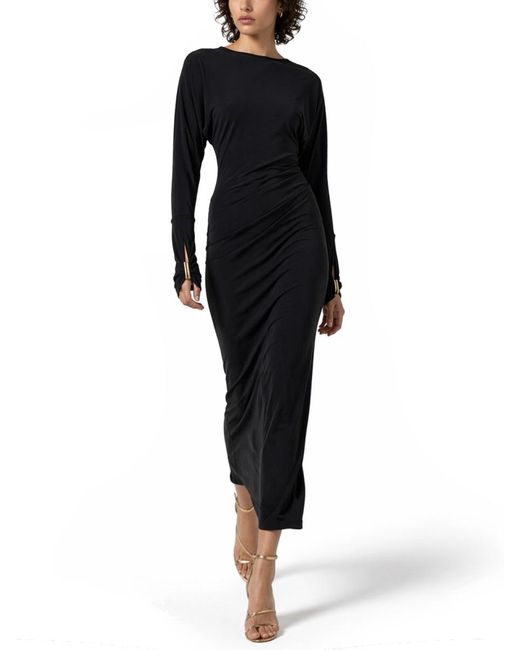 Max Mara Black Abito "Salvo" Con Drappeggio