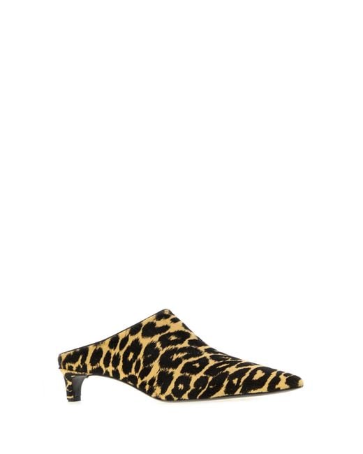 Jil Sander Multicolor Printed Calf Hair Mules