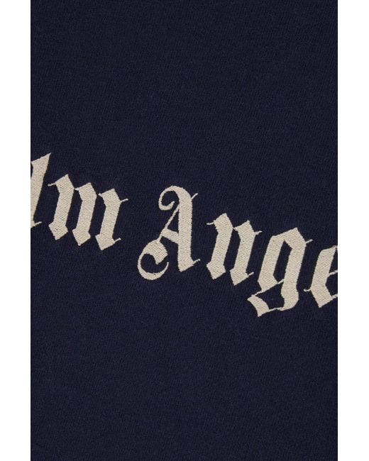 Palm Angels Blue Cotton Oversize Sweatshirt for men