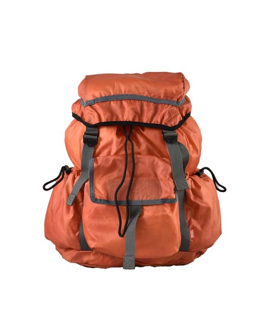 DIESEL Red Orange Backpack for men