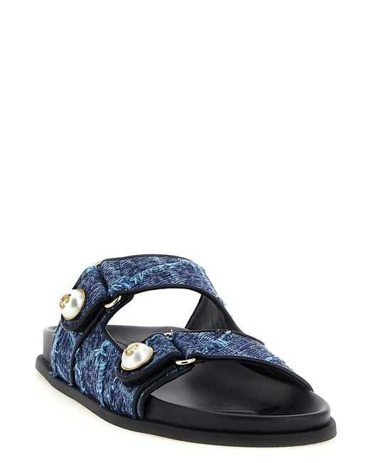 Jimmy Choo Blue 'Fayence' Sandals