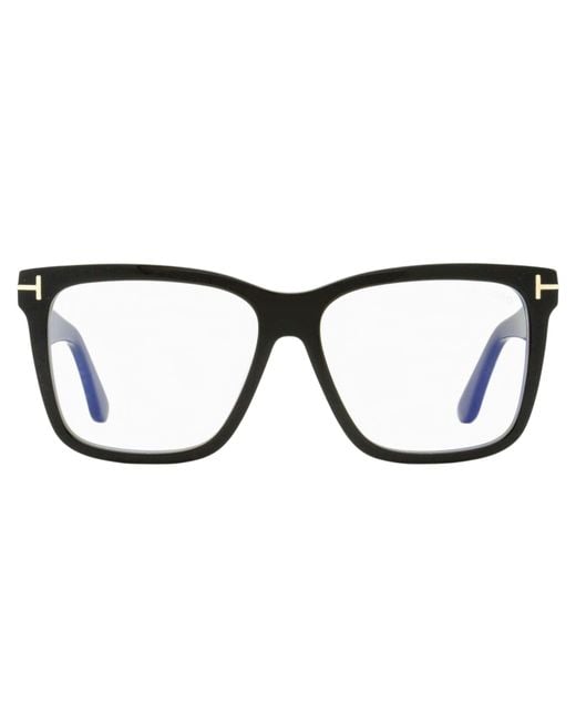 Tom Ford Black Magnetic Clip-On Eyeglasses Tf6069-B 001 54Mm Ft6069 Plastic (Acetate)