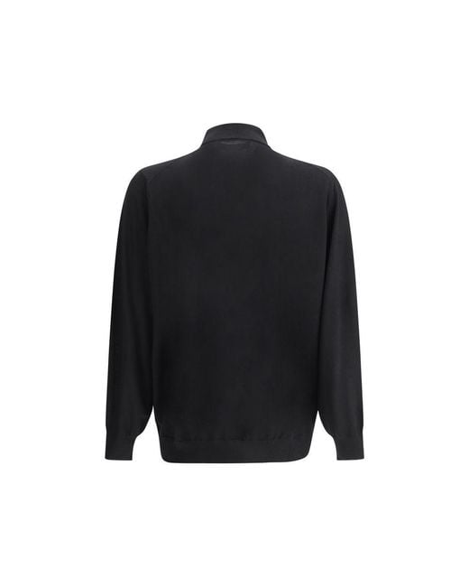 Brunello Cucinelli Black Polo Shirt for men