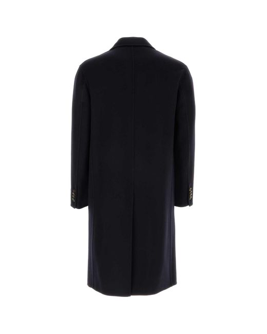 Gucci Black Midnight Blue Wool Blend Coat for men