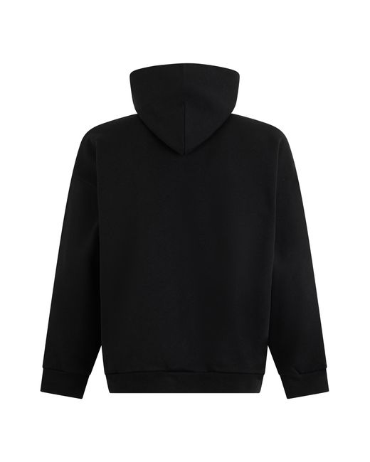 Balenciaga Black Hooded Sweatshirt Cotton Jumpers for men