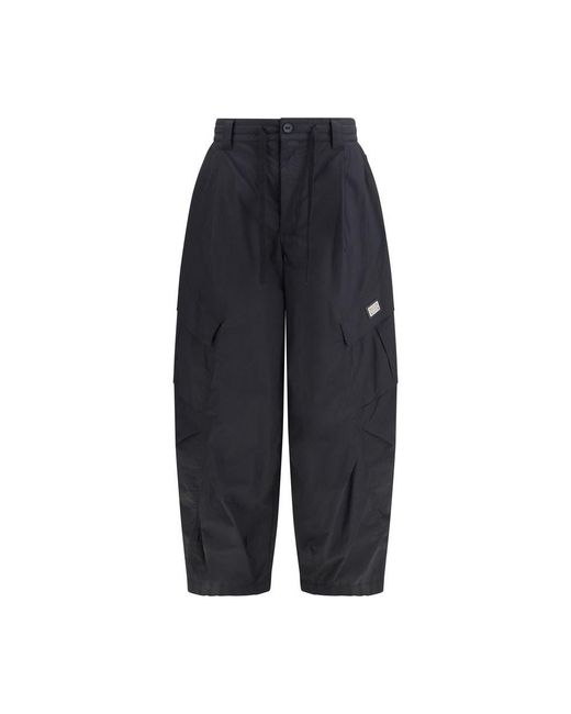 Dolce & Gabbana Blue Black Cotton Cargo Pants for men
