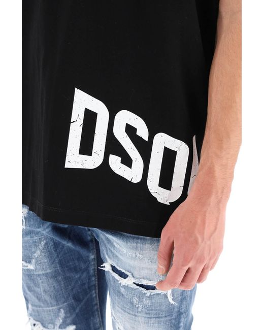 DSquared² Black D2 Slouch T-shirt for men
