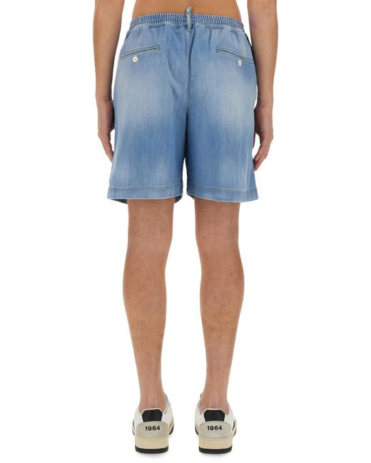 DSquared² Blue Denim Bermuda Shorts for men