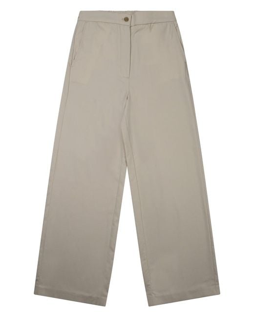 Department 5 Gray Palazzo Trousers Charm Cotton