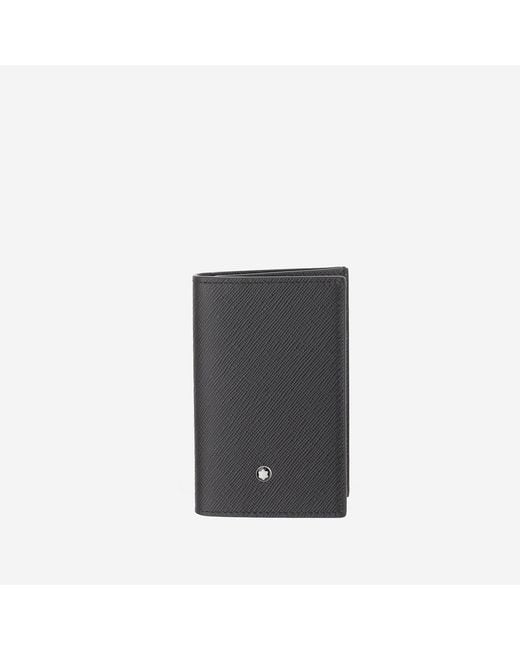 Montblanc Gray Leather Card Holder Wallets & Cardholders for men