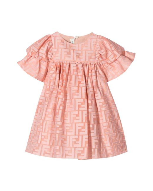 Fendi Cotton Pink Dress - Lyst