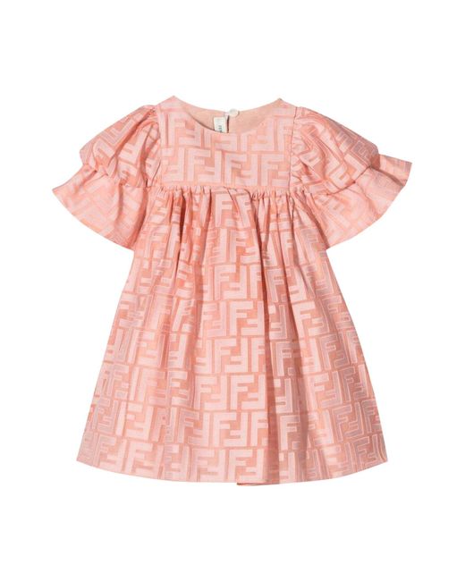 Fendi Cotton Pink Dress Lyst
