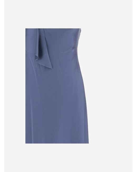 Ralph Lauren Blue One-Shoulder Dress Recycled Polyester