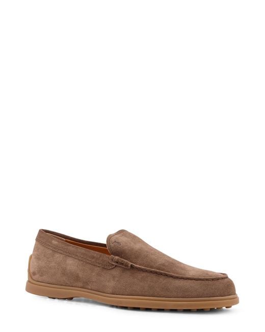 Tod's Brown Suede Loafers for men