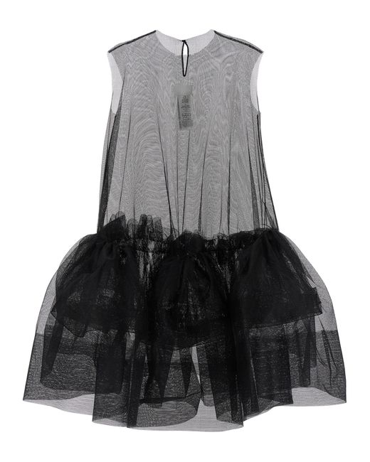 Maison Margiela Black Flounced Tulle Dress Dresses