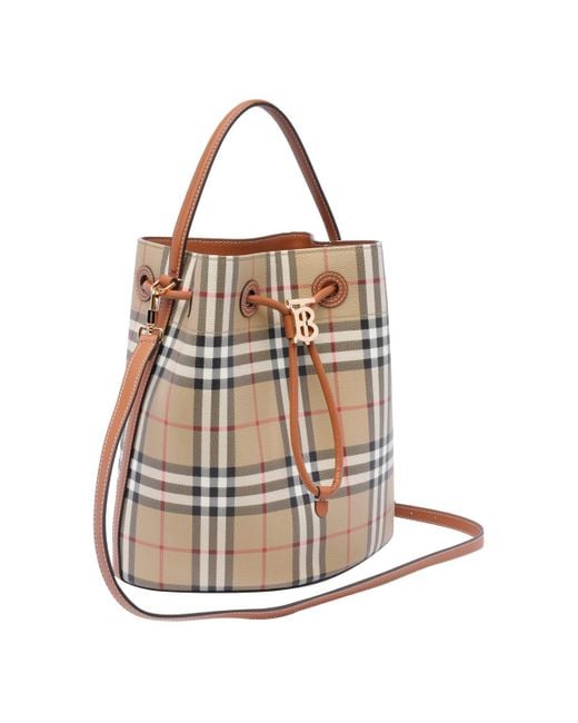 Burberry Polyurethane Bucket Tote Bag Lyst UK