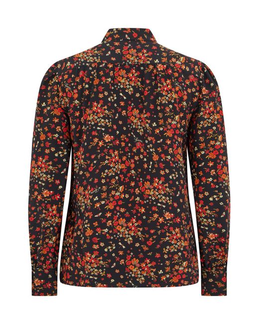 Gucci Brown Long Sleeve Silk Shirt- Blouses