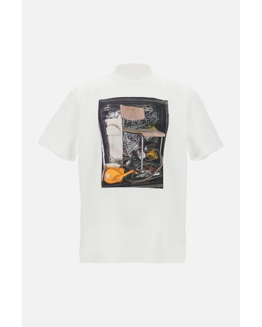 Junya Watanabe Cotton Jersey Thomas Struth T-Shirt in White for